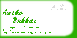aniko makkai business card